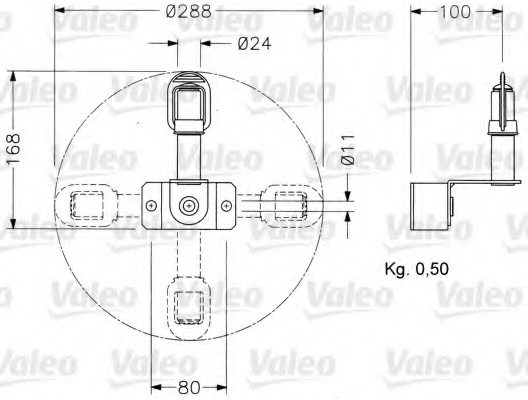 VALEO 040033 Holder, rotating beacon